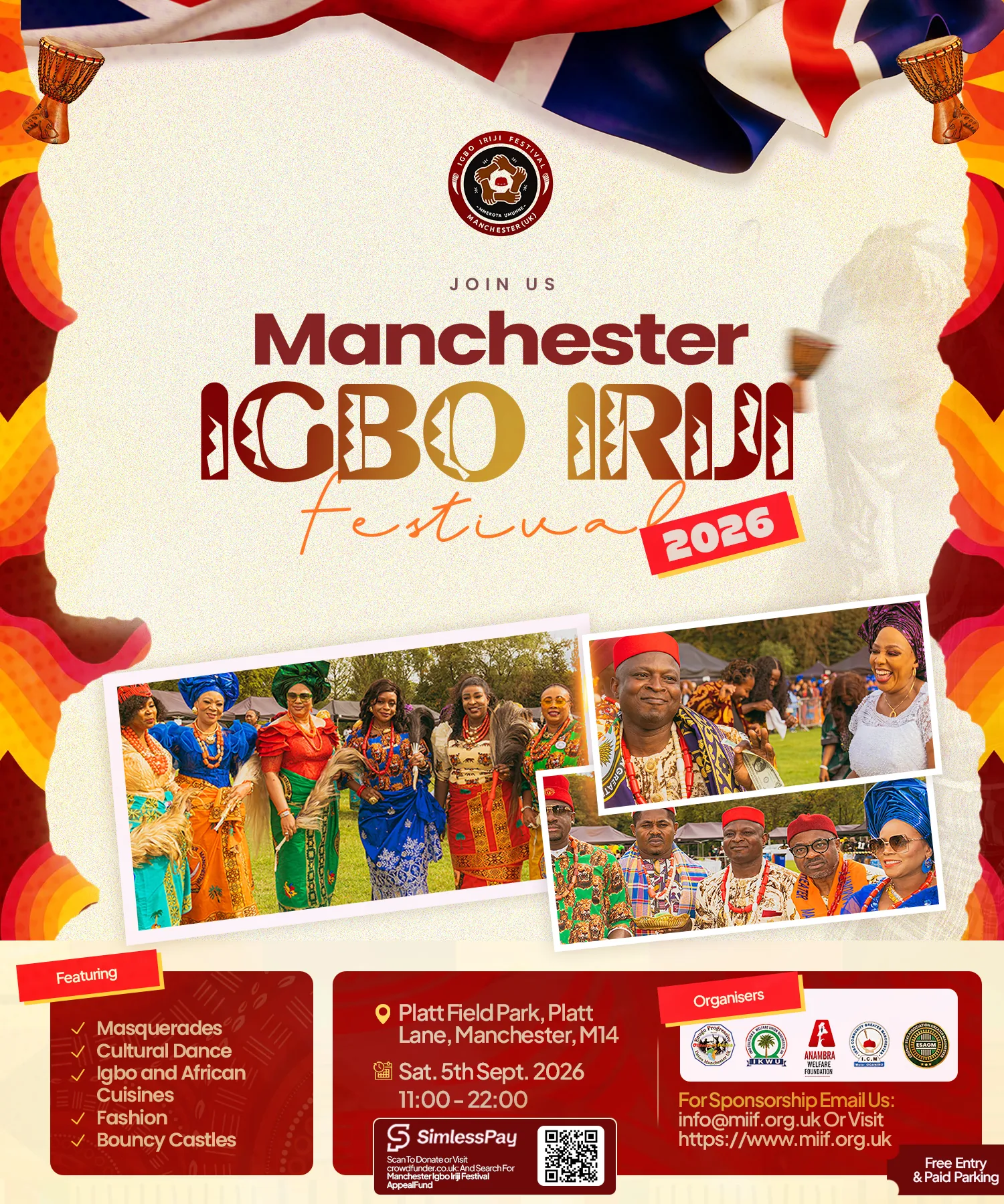 Official Manchester Igbo Iriji Festival 2026 Event Poster Flyer